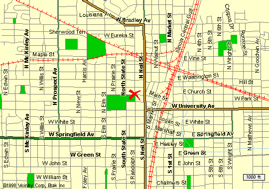 map to the Springer Center